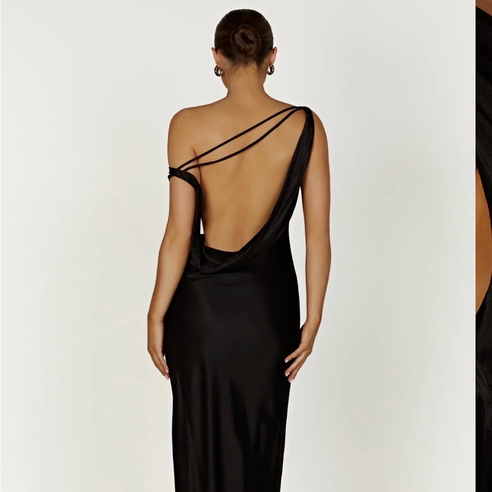 Meshki Black Yvette Slip Dress